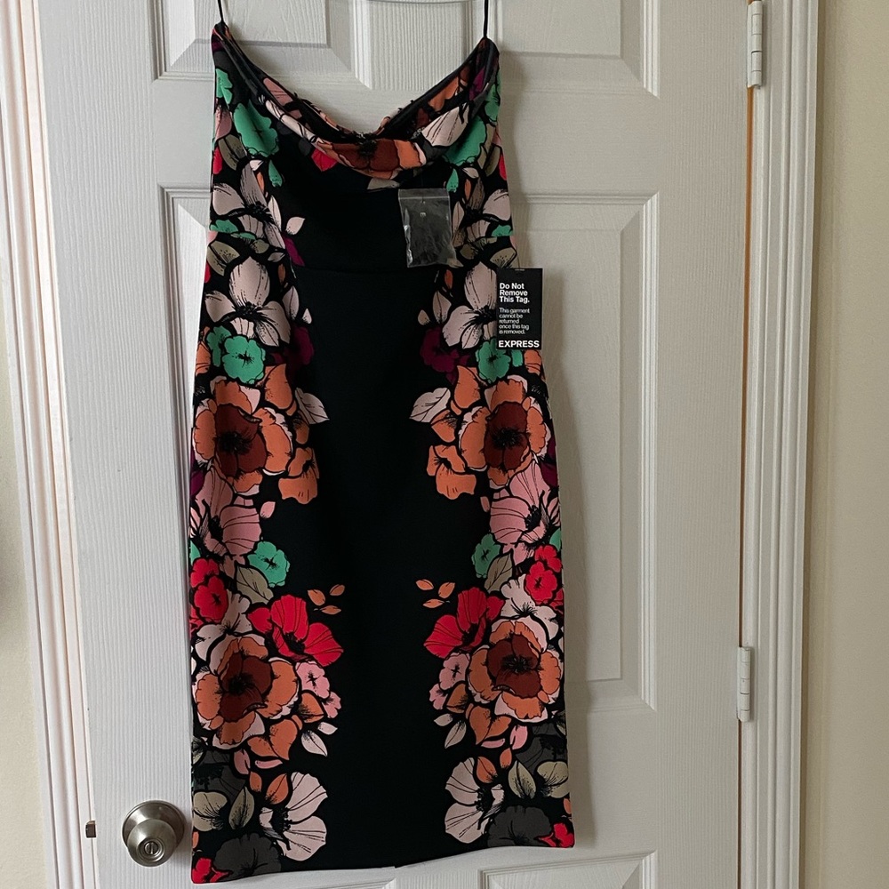 Brand new w/tags black and flowers size 12